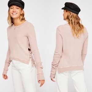 *FREE PEOPLE* interlaken thermal long sleeve top